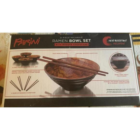 Parini Melamine 4-Piece Ramen Set - Picture 2 of 2